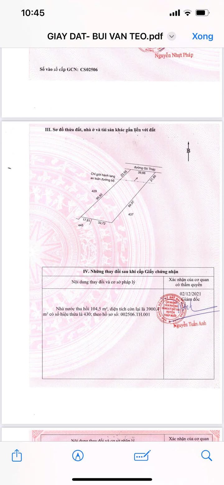 Đất nền mặt tiền đường Gò Tháp, 4005m², giá 8 tỷ - Cơ hội đầu tư hiếm có!