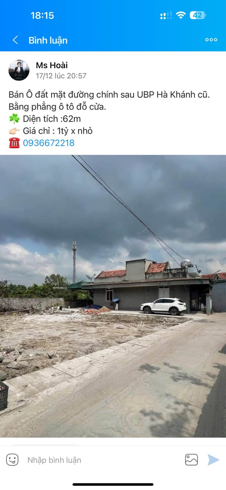 Đất nền Hạ Long 62m² giá thỏa thuận - Mặt tiền đường ô tô, 3 mặt thoáng!