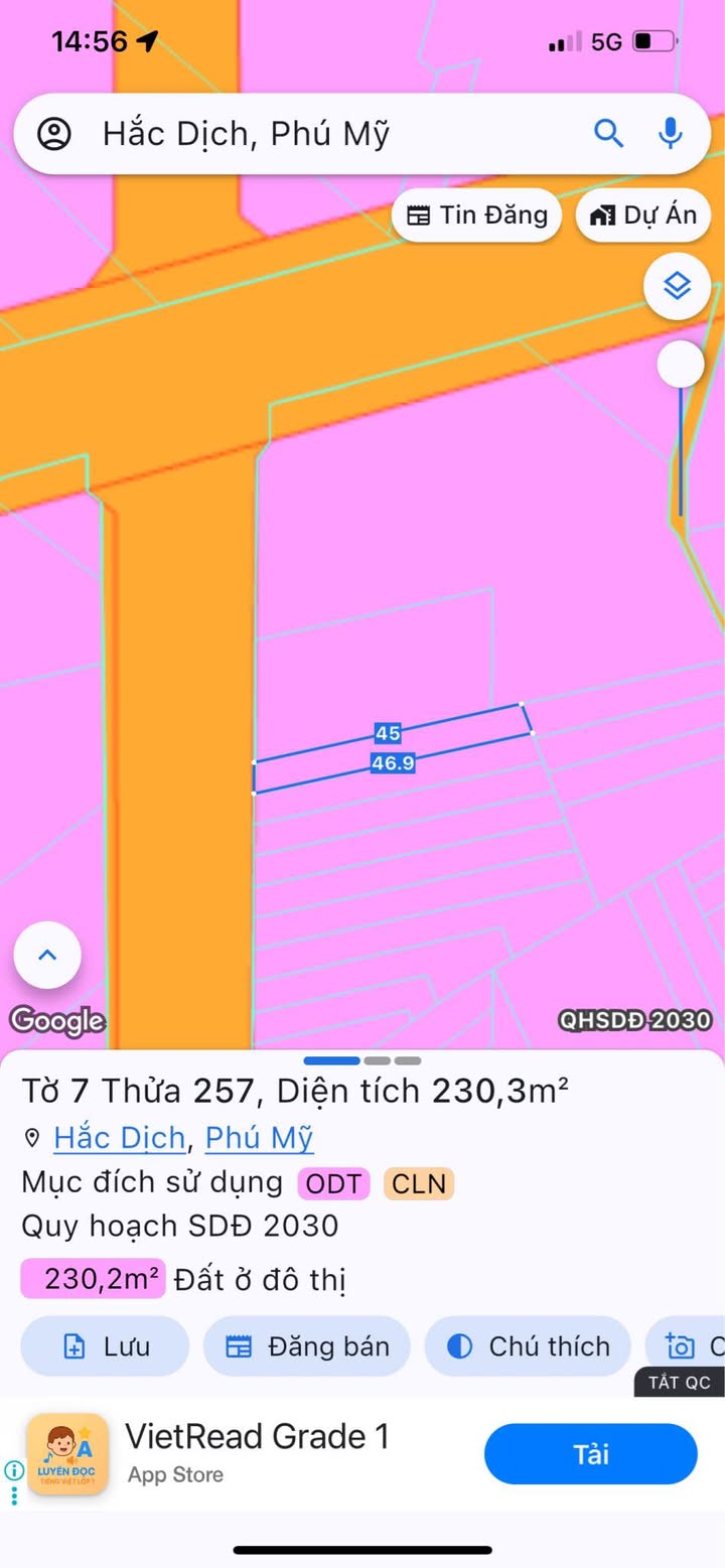 Đất nền Hắc Dịch, Phú Mỹ 102m² giá 2.1 tỷ - Vị trí đắc địa, đầu tư sinh lời!