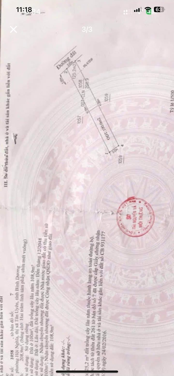 Đất thổ cư 205m² tại Hội Nghĩa, Tân Uyên - Chỉ 2.15 tỷ, cơ hội đầu tư tuyệt vời!