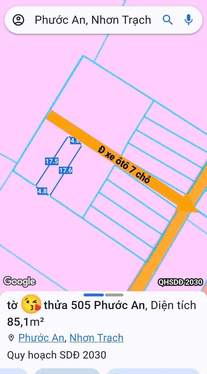 Đất nền ấp Hòa Bình, xã Phước An, 84m² - Sổ đỏ chính chủ, giá tốt!