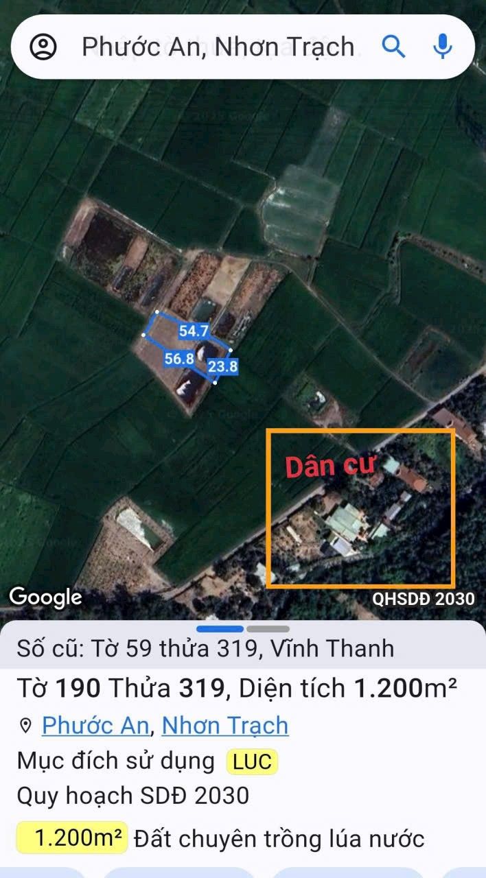 Đất nền Phước An Nhơn Trạch 1200m² - Giá thỏa thuận hấp dẫn!