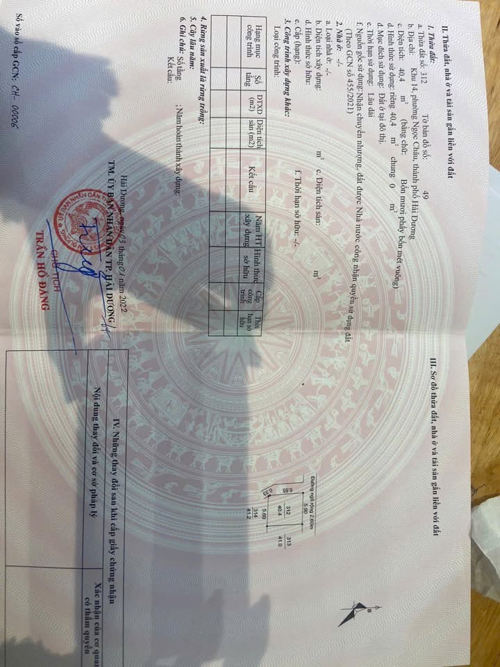 Đất ngõ 102 Lê Viết Hưng, Hải Dương 40.4m² giá 1.75 tỷ - Sổ đỏ chính chủ!