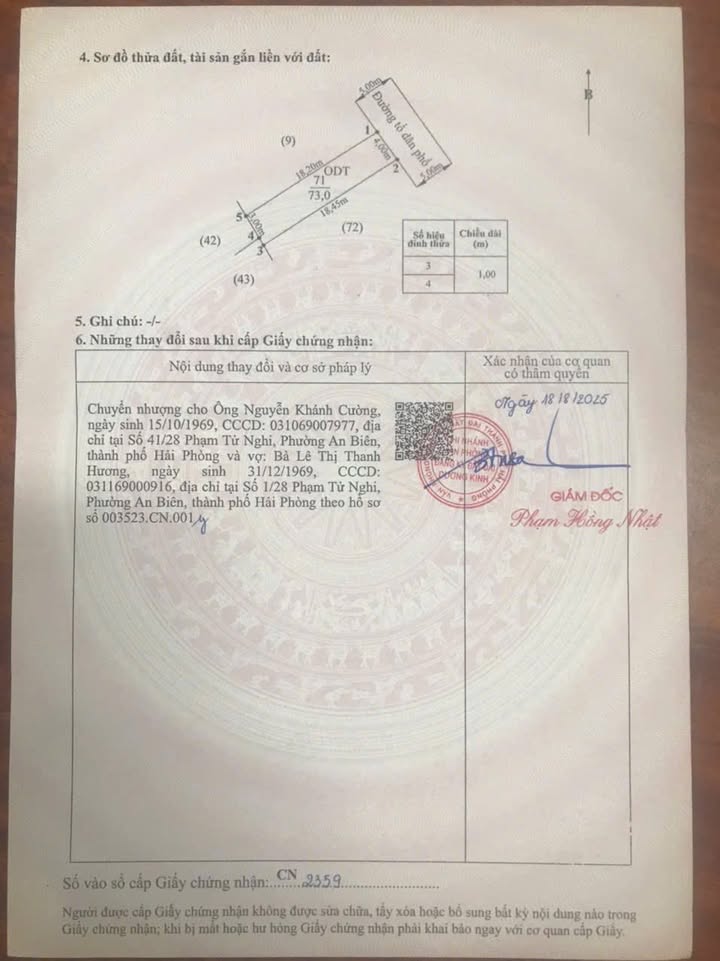 Đất nền Tân Thành, Dương Kinh 73m² giá 1 tỷ - Sổ đỏ chính chủ, hướng Đông Bắc!