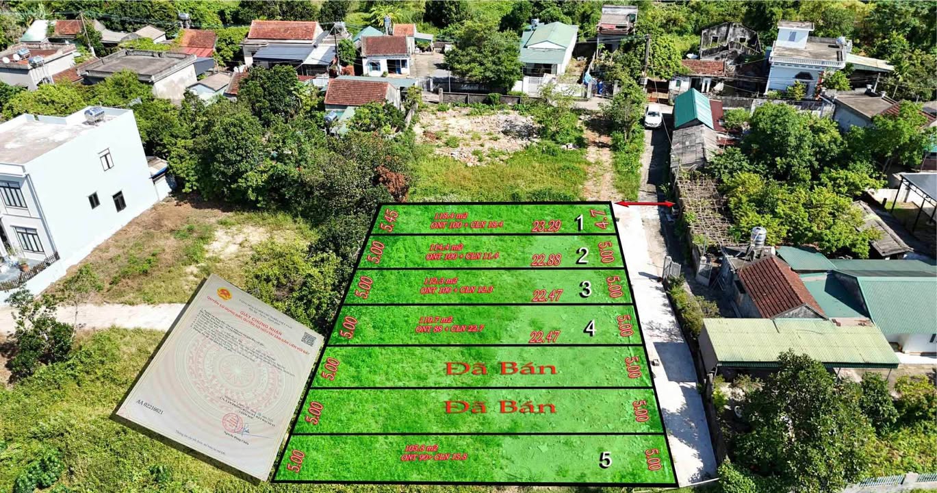 Đất nền Thôn 5 Hải Tiến 100m² giá 400 triệu - Cơ hội đầu tư hấp dẫn!