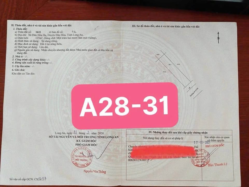 Đất nền KDC Tân Đức, Đức Hòa, Long An 125m² giá 1.8 tỷ - Vị trí đắc địa, đầu tư sinh lời!