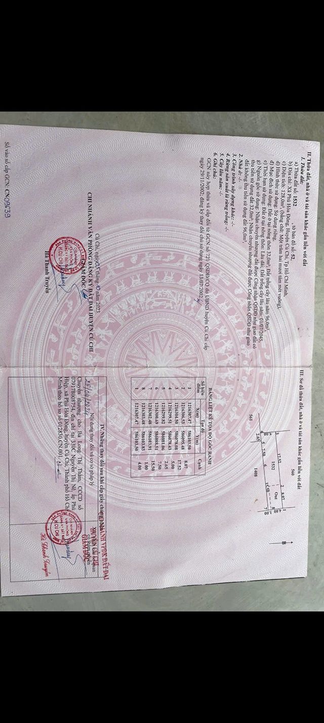 Đất thổ cư 120m² tại xã Phú Hòa Đông, Củ Chi - Giá chỉ 600 triệu!