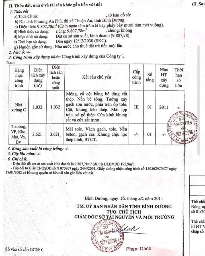 Bán xưởng An Phú, Thuận An, Bình Dương 9807m² - Đường nhựa rộng, xe container ra vào thuận lợi!