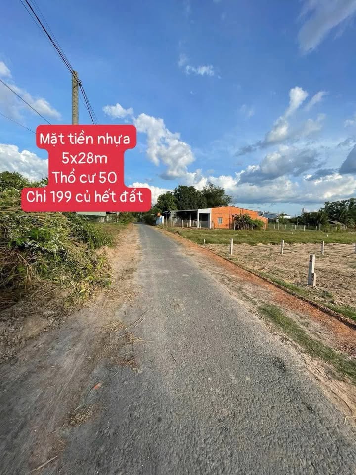 Đất thổ cư Trí Bình, Châu Thành 100m² giá 1xx triệu - Cơ hội đầu tư lý tưởng!