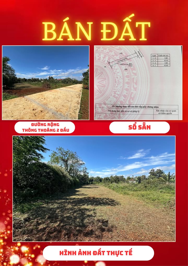 Đất thổ cư xã Cuôr Đăng 215m² giá 525 triệu - Sổ đỏ chính chủ, vị trí thuận lợi!