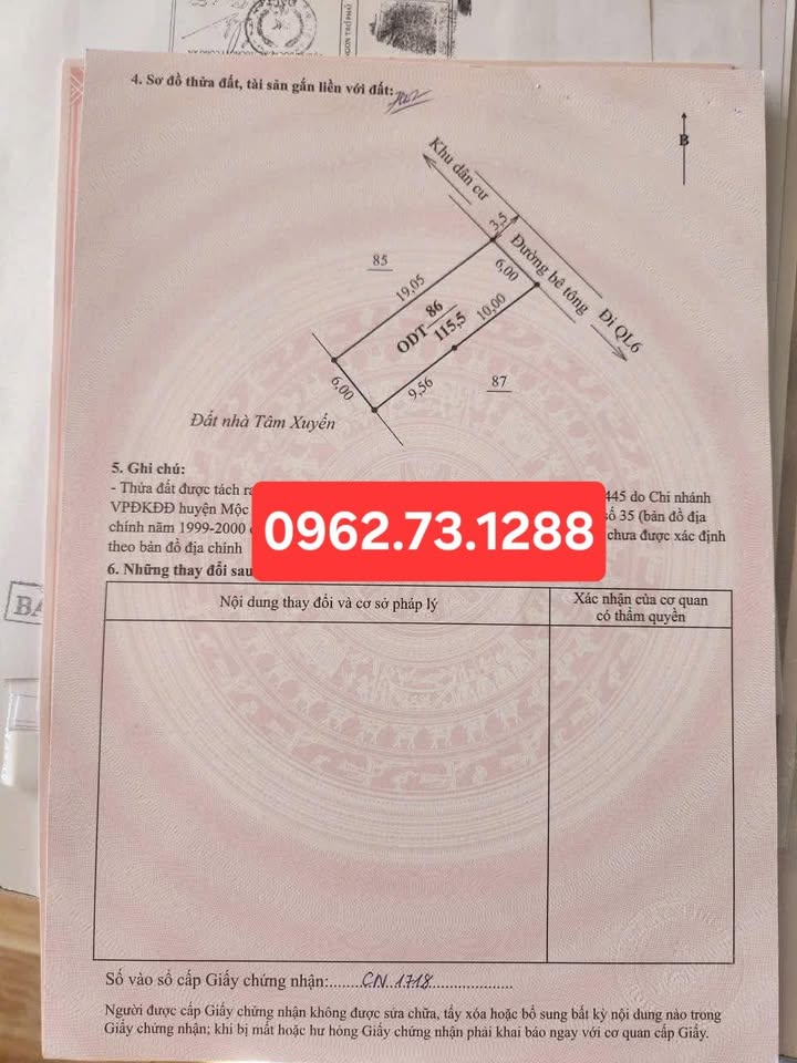 Đất thổ cư Mộc Sơn 1170m² giá 2.19 tỷ - Cơ hội đầu tư tuyệt vời!