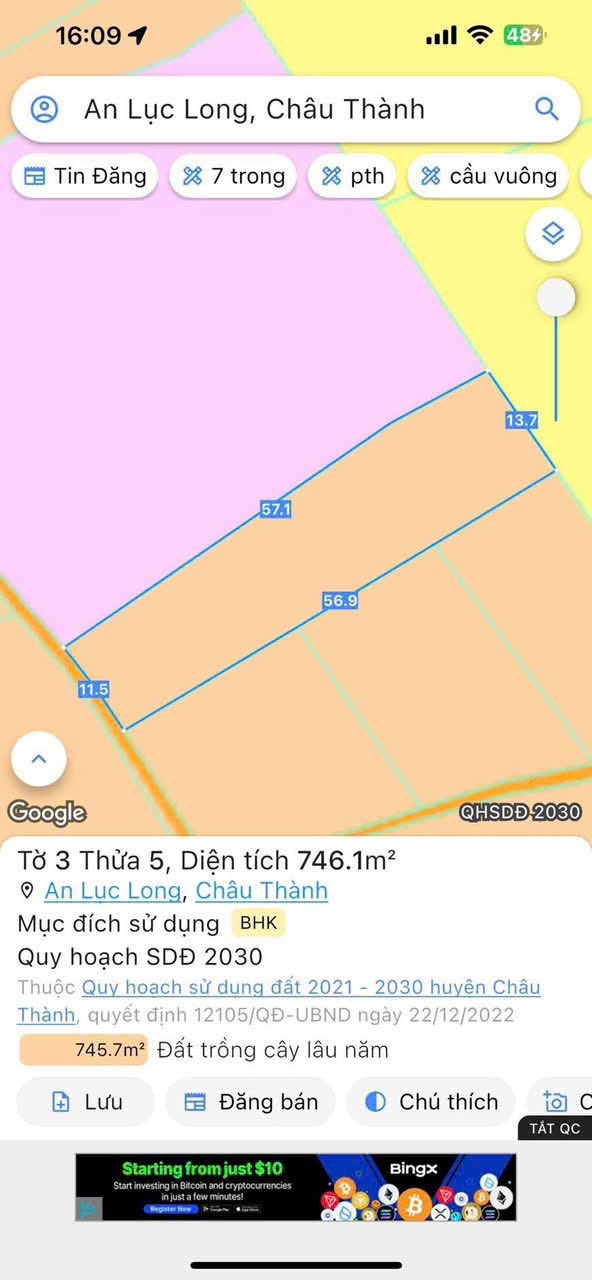 Đất vườn An Lục Long Tây Ninh 655m² giá 400 triệu - Đầu tư sinh lời ngay!