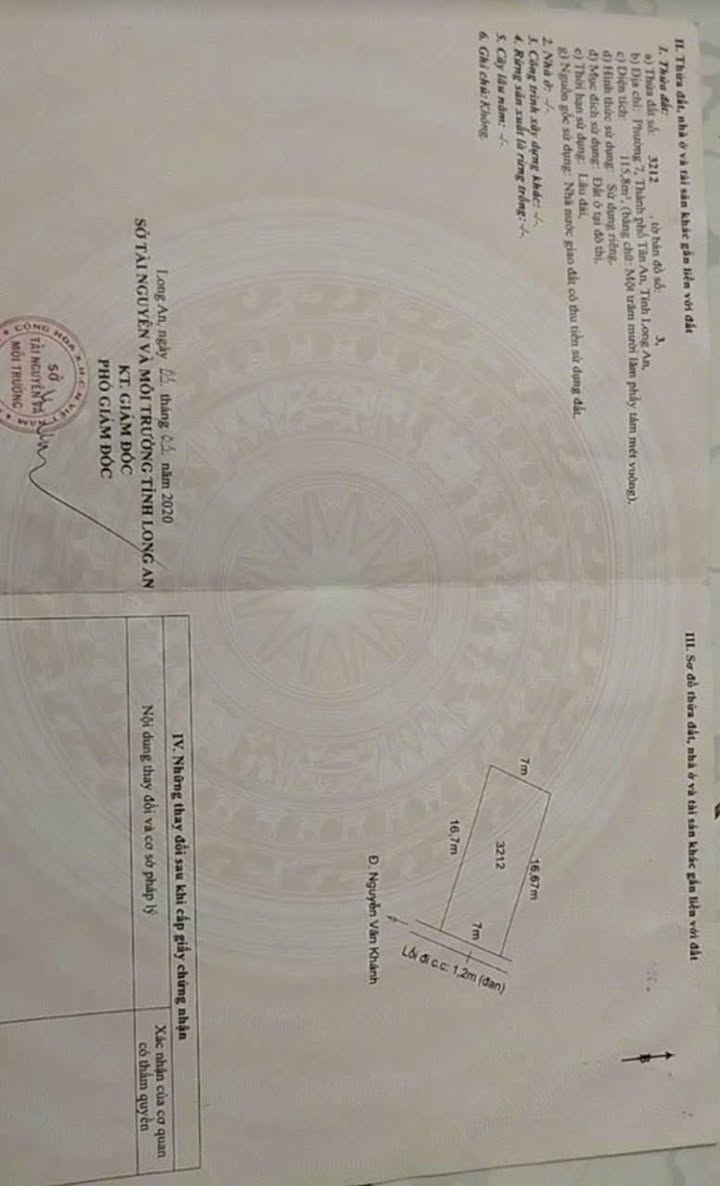 Đất thổ cư đường Nguyễn Văn Khánh, Tân An 119m² giá 650 triệu - Ô tô vào tận đất!