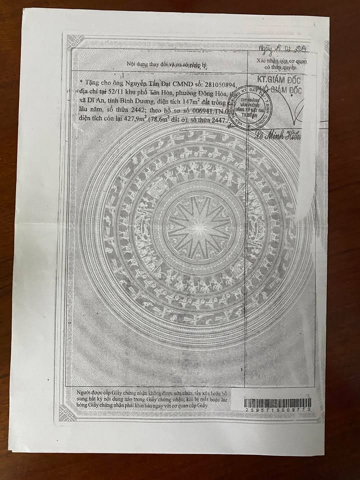 Nhà bán tại phường Đông Hòa, Dĩ An, Bình Dương 428m² - Giá thấp hơn thị trường!