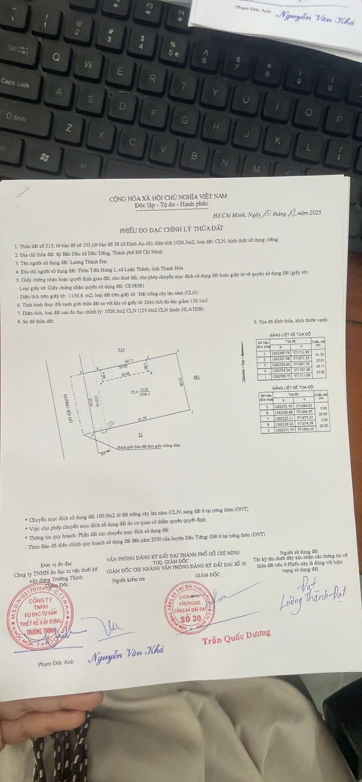 Đất nền Hồ Dầu Tiếng, Dầu Tiếng, Bình Dương 1025m² giá 1.9 tỷ - Cơ hội đầu tư sinh lời!