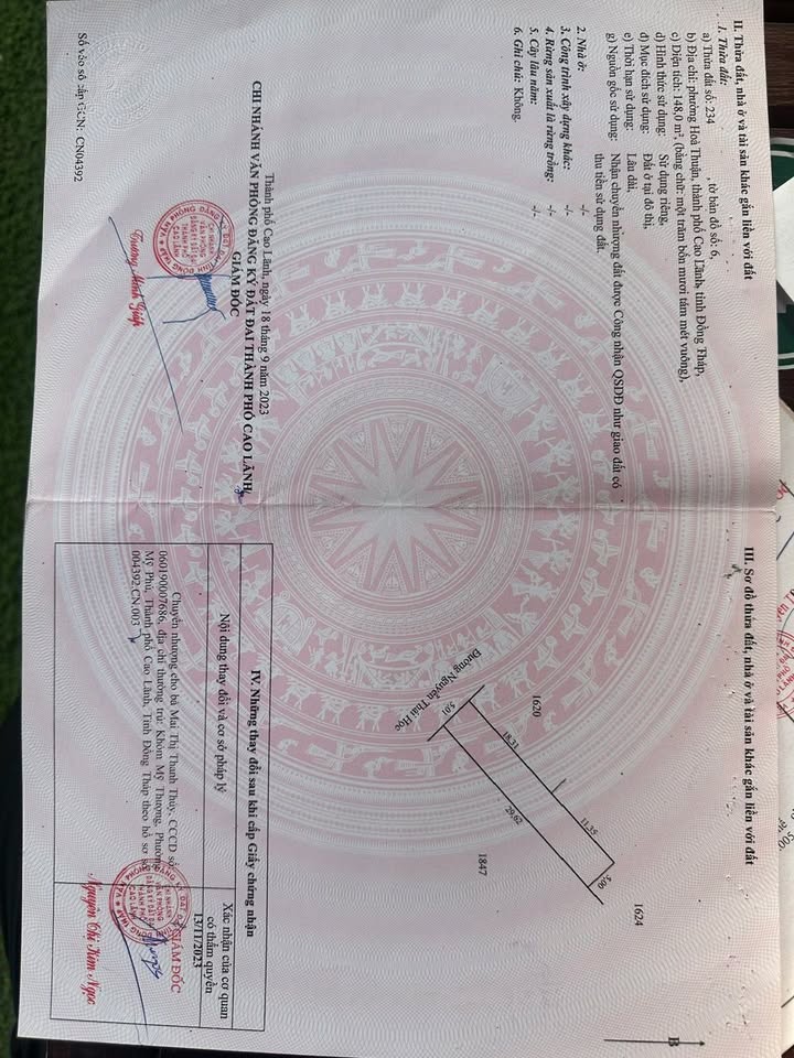 Đất nền mặt tiền đường Nguyễn Thái Học, phường Cao Lãnh, 145m² chỉ 2 tỷ - Đầu tư sinh lời tuyệt vời!