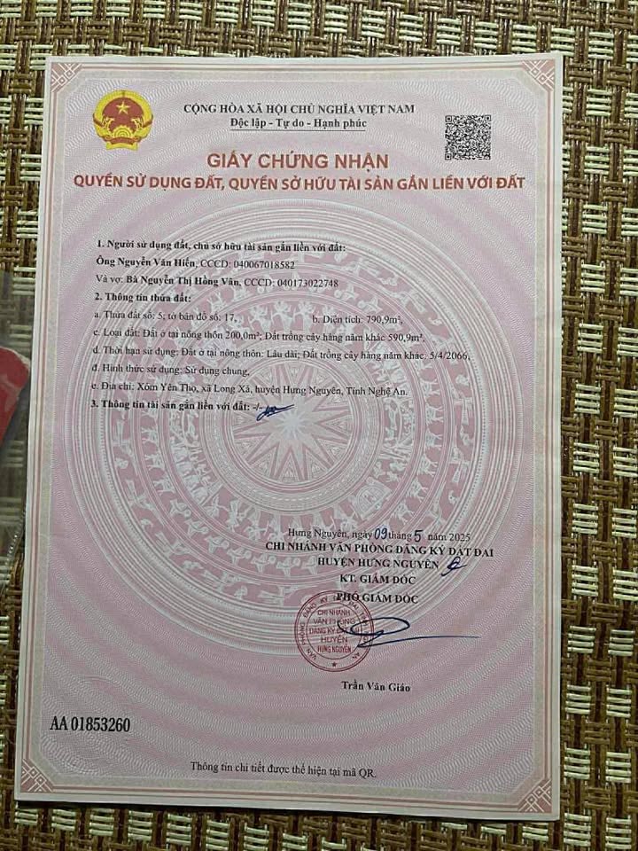 Đất nền Hưng Long 790,9m² giá 7,5 tỷ - Đầu tư sinh lời ngay!