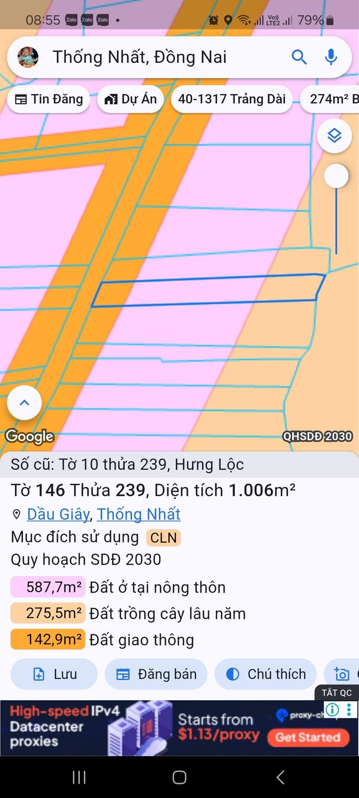 Đất nền Dầu Giây, Thống Nhất 360m² giá 2.5 tỷ - Mặt tiền đường nhựa thuận lợi!