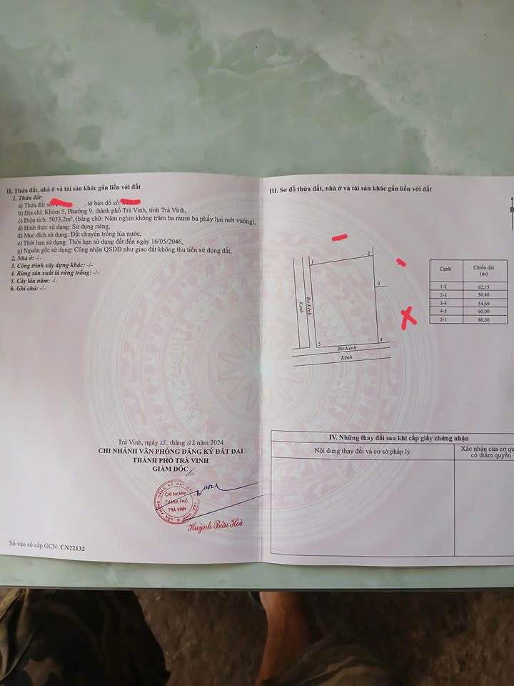 Đất Ruộng 2 Mặt Tiền Bờ Kênh Trà Vinh 5.033m² - Cơ Hội Đầu Tư Hiếm Có!