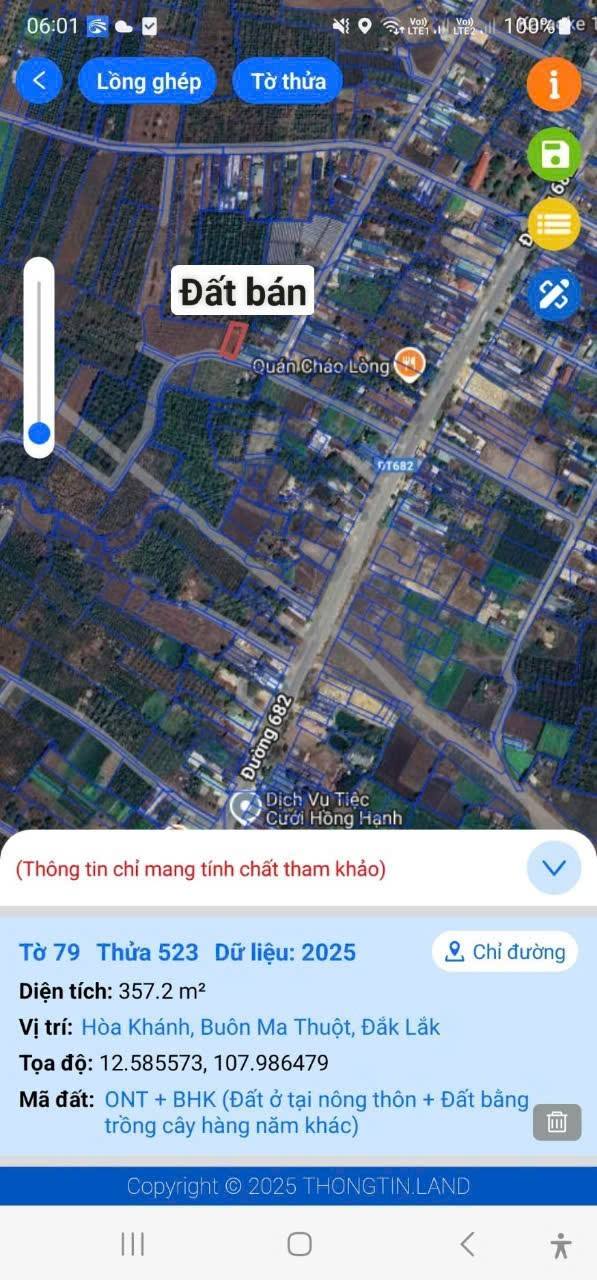 Đất thổ cư Hòa Khánh Buôn Ma Thuột 348m² giá 1 tỷ - Cơ hội đầu tư tuyệt vời!