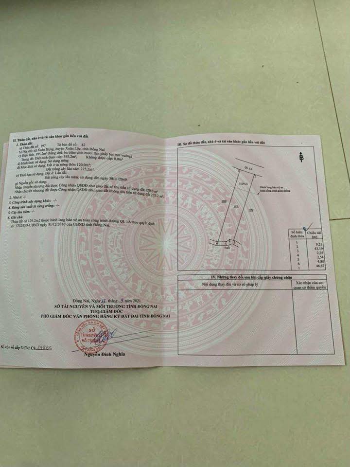 Đất thổ cư mặt tiền Quốc lộ 1A, xã Xuân Hưng 405m² - Giá thỏa thuận hấp dẫn!