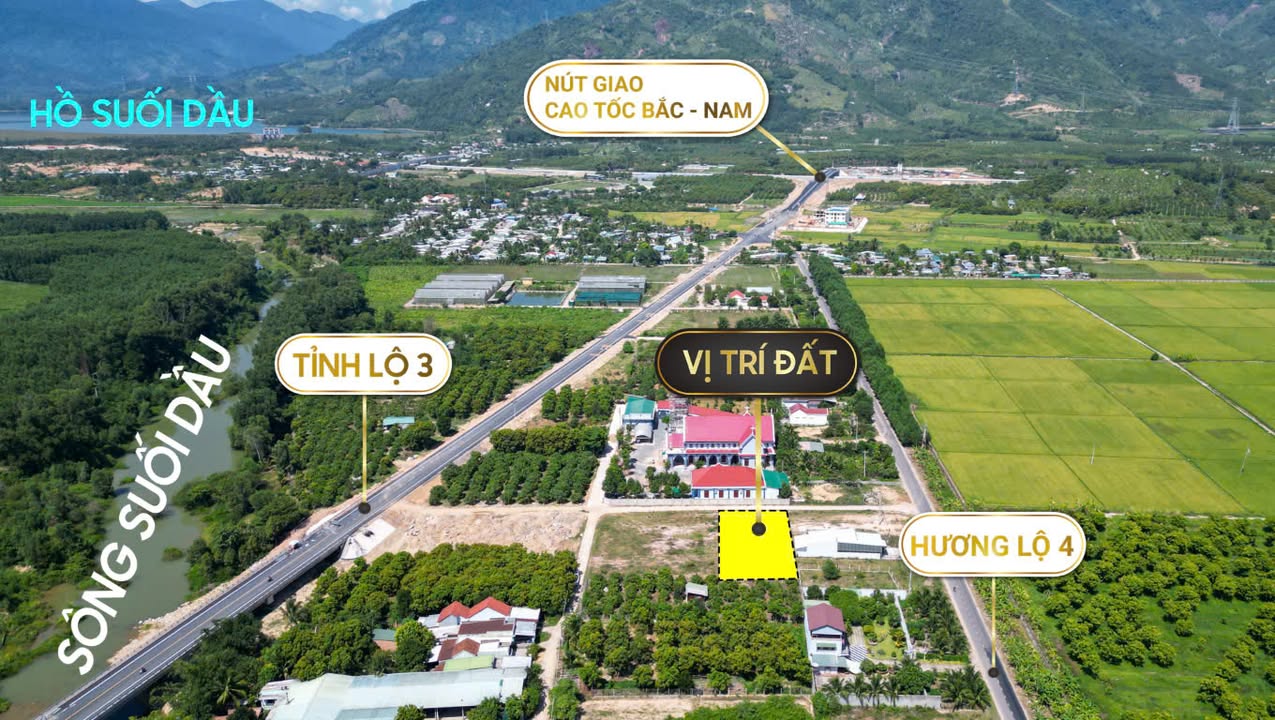 Đất nền Suối Dầu Cam Lâm 465m² giá 1.8 tỷ - Kết nối thuận tiện, pháp lý rõ ràng!