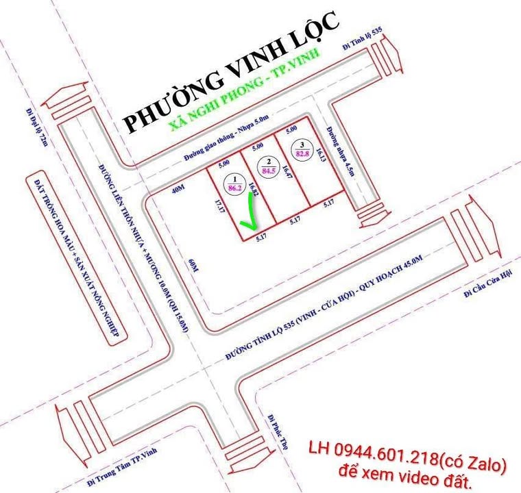 Đất nền Khối 6 Vinh Lộc 86m² giá chỉ 1 tỷ - Cơ hội đầu tư tuyệt vời!