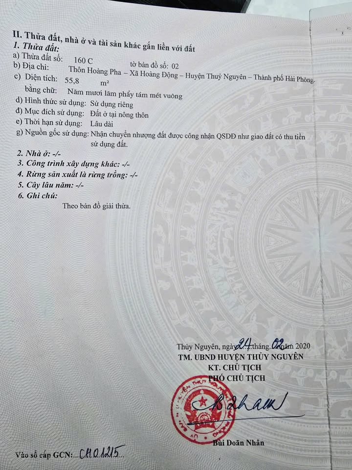 Đất nền mặt đường Hoàng Pha, Hoàng Động 55,8m² giá chỉ 2,xx tỷ - Vị trí đắc địa kinh doanh!