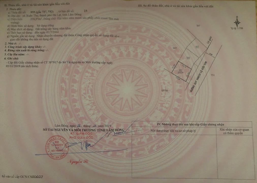 Đất thổ cư 256m² Phường Xuân Trường, Đà Lạt giá 6.5 tỷ - Mặt tiền 15m, view thoáng đẹp!