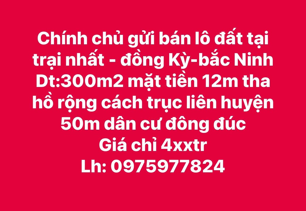 Đất nền Đồng Kỳ, Yên Thế, Bắc Ninh 300m² - Giá chỉ 4xx triệu, Mặt tiền rộng rãi!