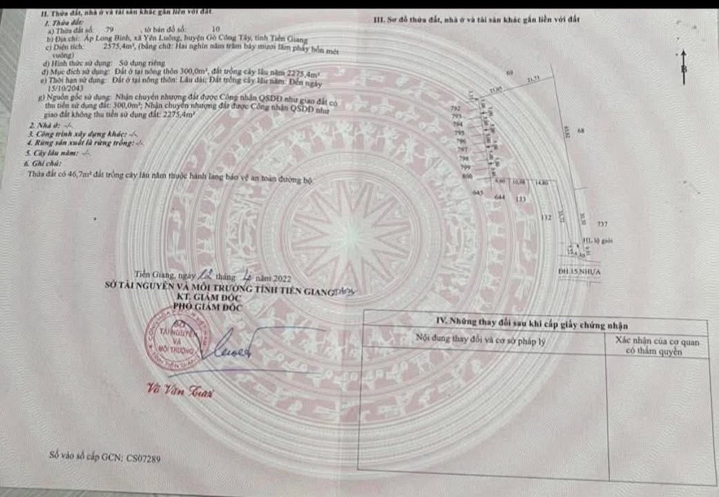 Đất mặt tiền DH15, xã Phú Thành, 2575m² giá 4.635 tỷ - Cơ hội đầu tư sinh lợi!