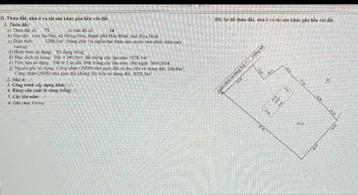 Đất nền Hòa Bình 3288m² - Bán gấp, chính chủ, vị trí đắc địa!
