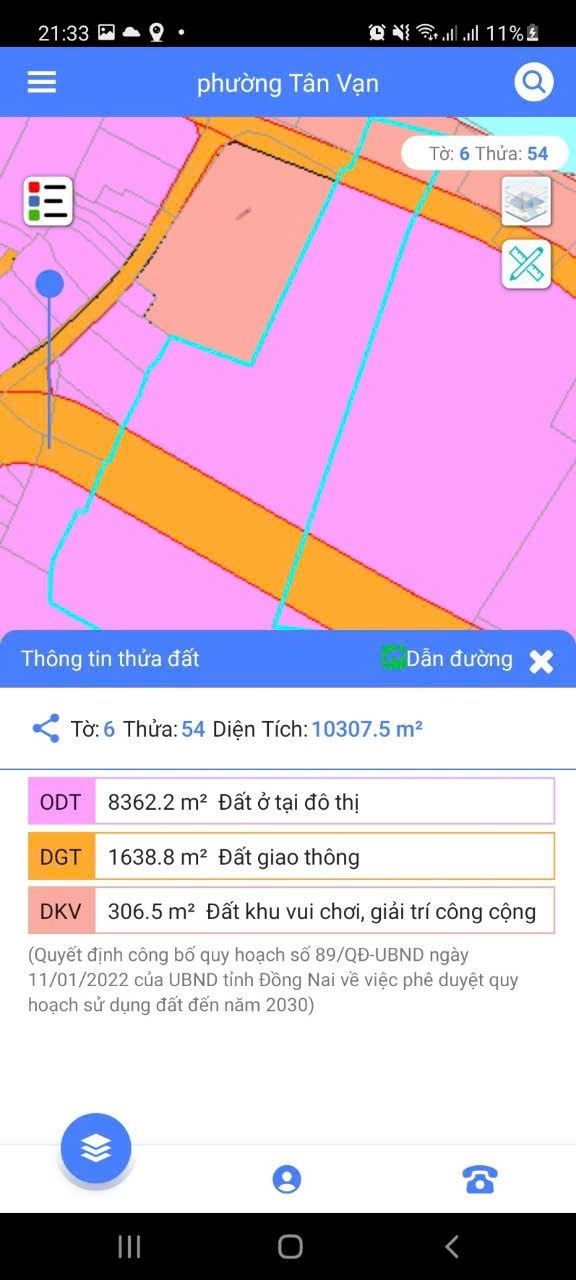Đất nền phường Tân Vạn Biên Hòa 1.3ha giá 140 tỷ - Vị trí đẹp, tiềm năng lớn!