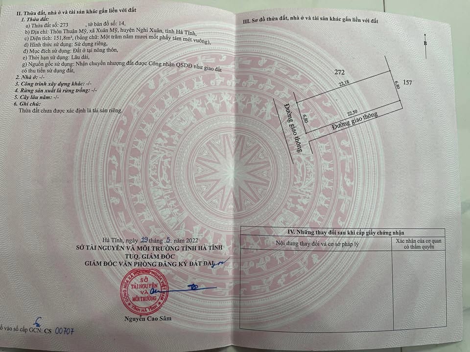 Đất thổ cư Nghi Xuân 156.4m² giá 1 tỷ - Đầu tư sinh lời cao!