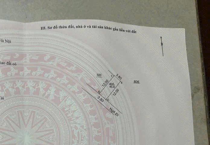 Đất thổ cư 45,6m² tại xóm Ba, Đồng Nhân - Sổ đỏ chính chủ, giá thỏa thuận!