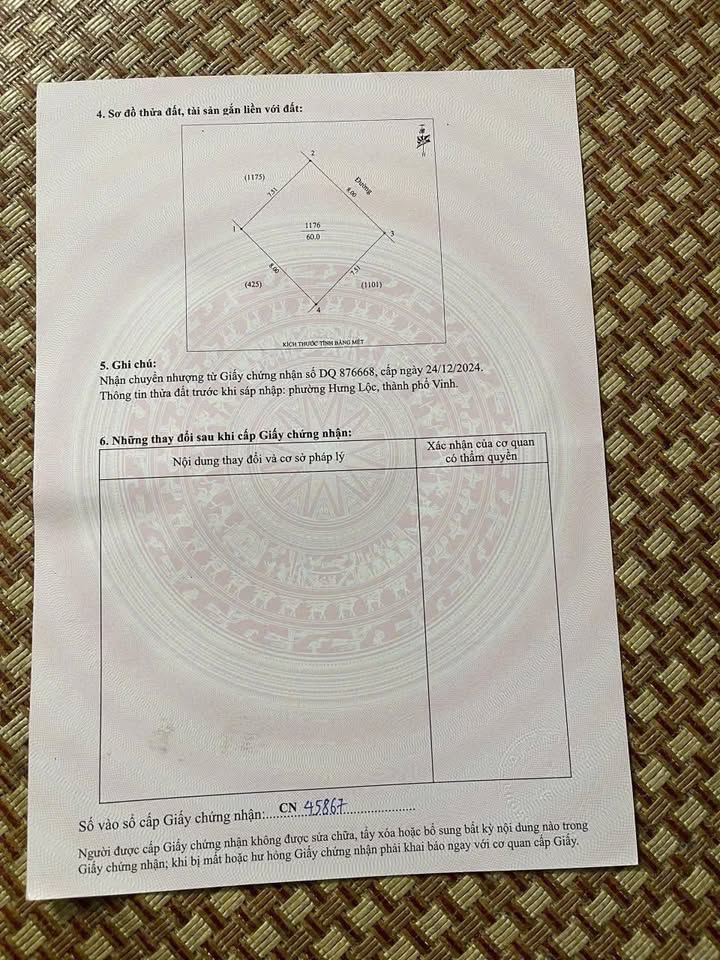 Đất nền Hưng Lộc Vinh 60m² giá 1.6 tỷ - Đầu tư sinh lời hấp dẫn!