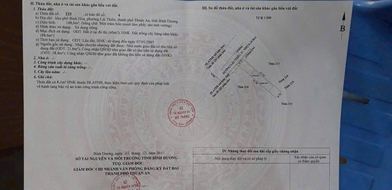 Đất nền mặt tiền Lái Thiêu 148m² giá 4.15 tỷ - Cơ hội đầu tư hiếm có!