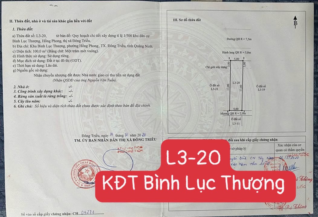 Đất nền khu đô thị Bình Lục Thượng - 100m² giá 1.4 tỷ - Đầu tư sinh lời cao!