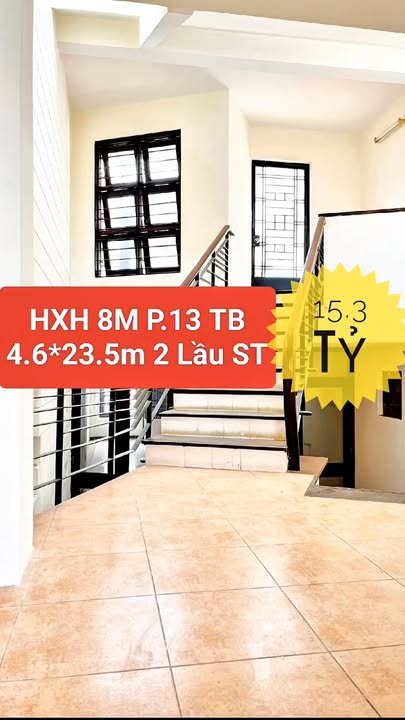 Nhà riêng hẻm 8m Phường 13 Tân Bình 108.1m² giá 15.3 tỷ - Gần nhà ga T3!