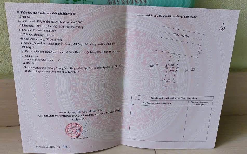 Đất nền Vạn Thiện Nông Cống 100m² - Giá thỏa thuận, vị trí đẹp gần trường học!