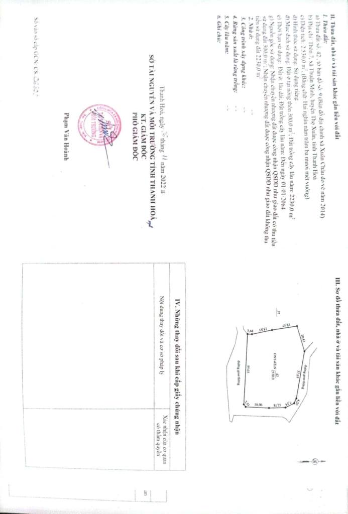 Đất nền Xuân Châu, Thọ Xuân, Thanh Hóa 2530m² giá 9 tỷ - Cơ hội đầu tư hấp dẫn!