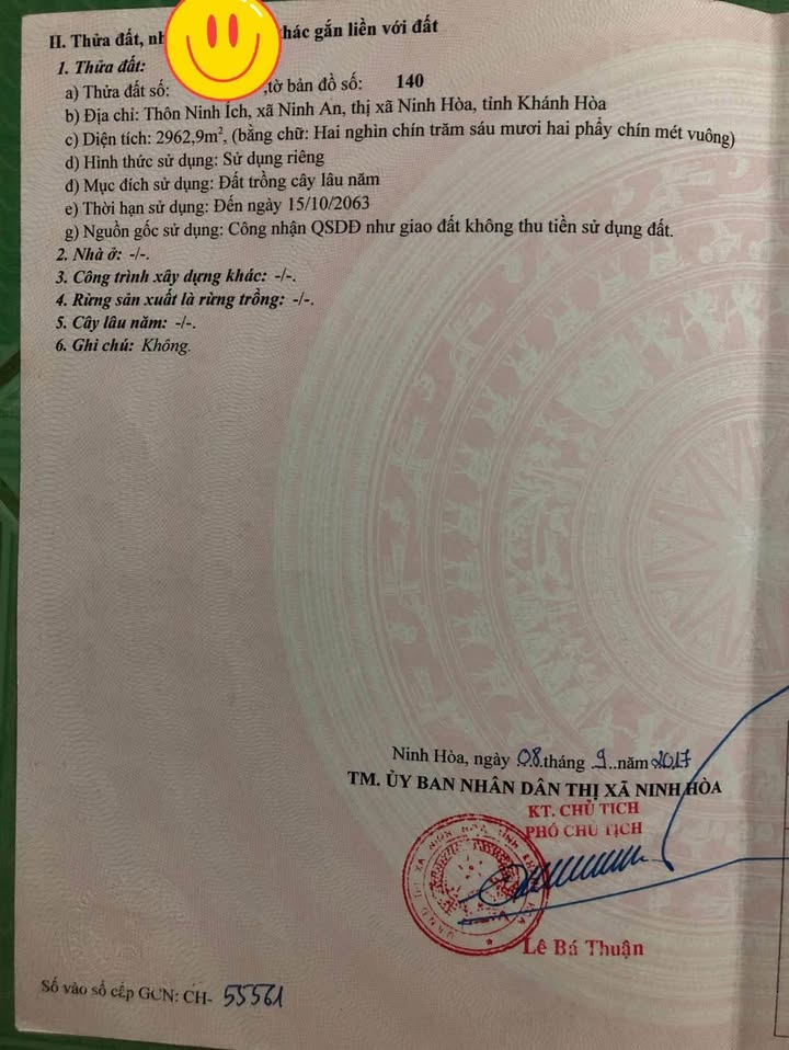 Đất nền Ninh Hòa 2963m² giá 3.5 tỷ - Sổ hồng chính chủ, đầu tư sinh lời!