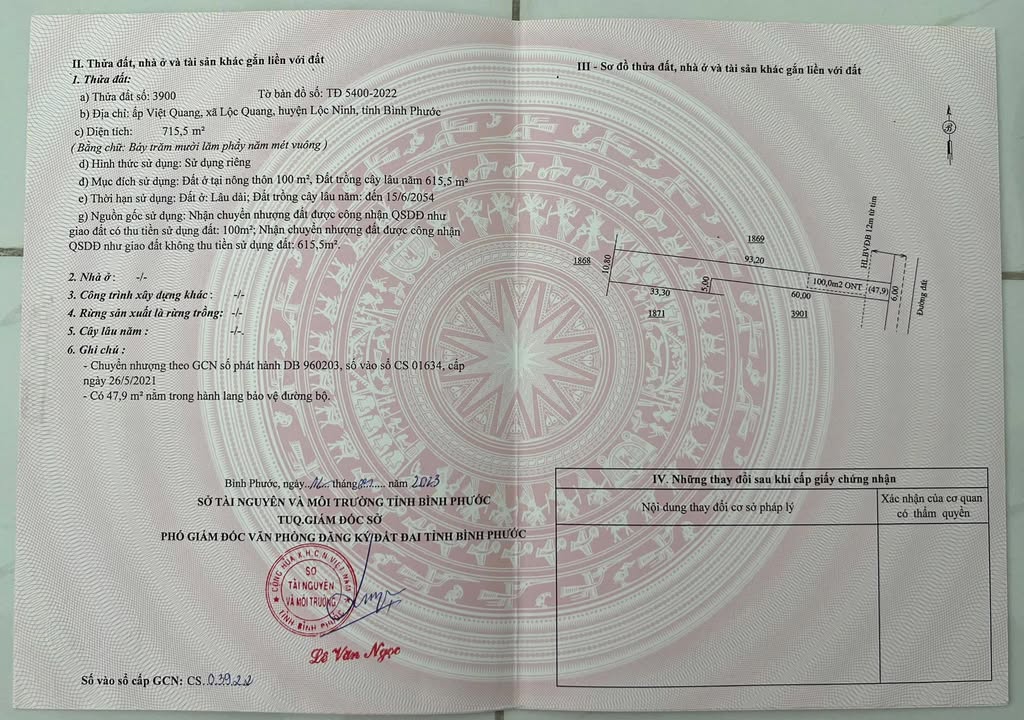 Đất Lộc Quang Lộc Ninh 715m² giá chỉ 200 triệu - Cắt lỗ ngay!