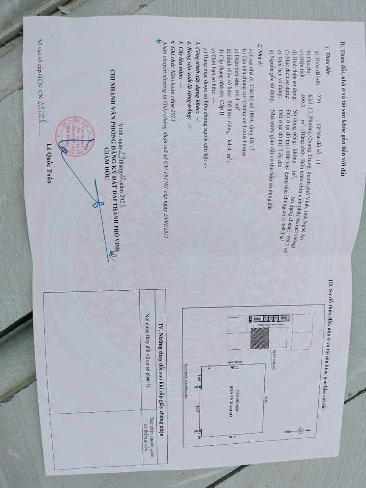 Căn hộ Vinh 64m² giá 2.15 tỷ - Tiện ích đầy đủ, vị trí trung tâm!