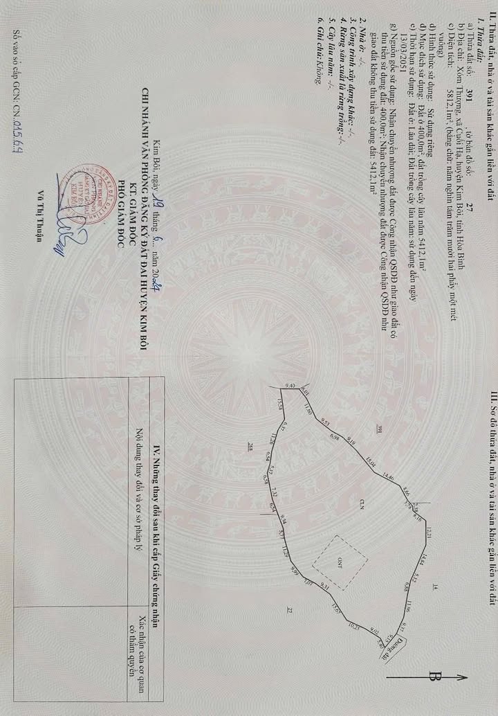 Đất thổ cư 5800m² tại Cuối Hạ, Kim Bôi - Tiềm năng nghỉ dưỡng tuyệt vời!