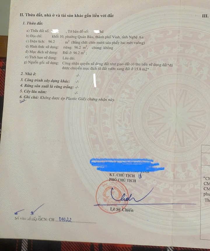 Đất nền Ngõ 30 đường Hồ Bá Kiện, phường Quán Bàu 91m² - Hướng Đông Bắc, giá chỉ 3 tỷ!