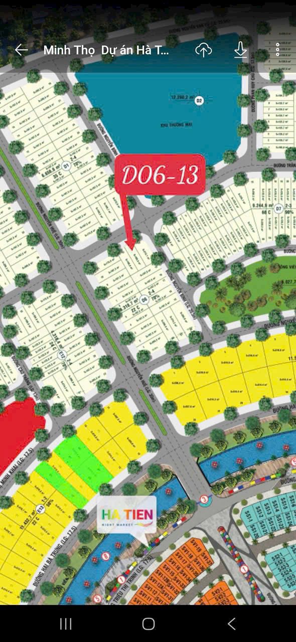 Đất nền KĐT Hà Tiên 168.8m² giá 1.9 tỷ - Cơ hội đầu tư tuyệt vời!
