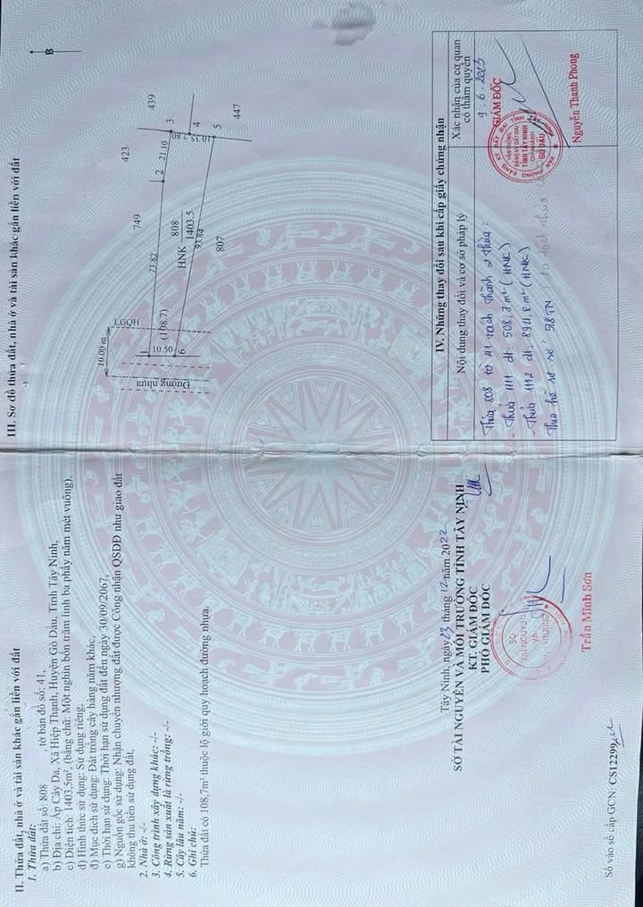 Đất nền Hiệp Thạnh Gò Dầu 1400m² - Mặt tiền nhựa, giá chỉ 2.9 tỷ!