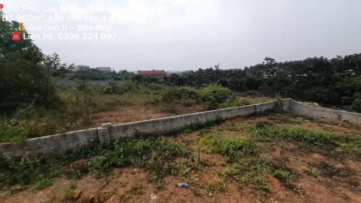 Đất nền Hà Phú, Lục Nam 960m² giá 1 tỷ - Đầu tư sinh lời ngay!