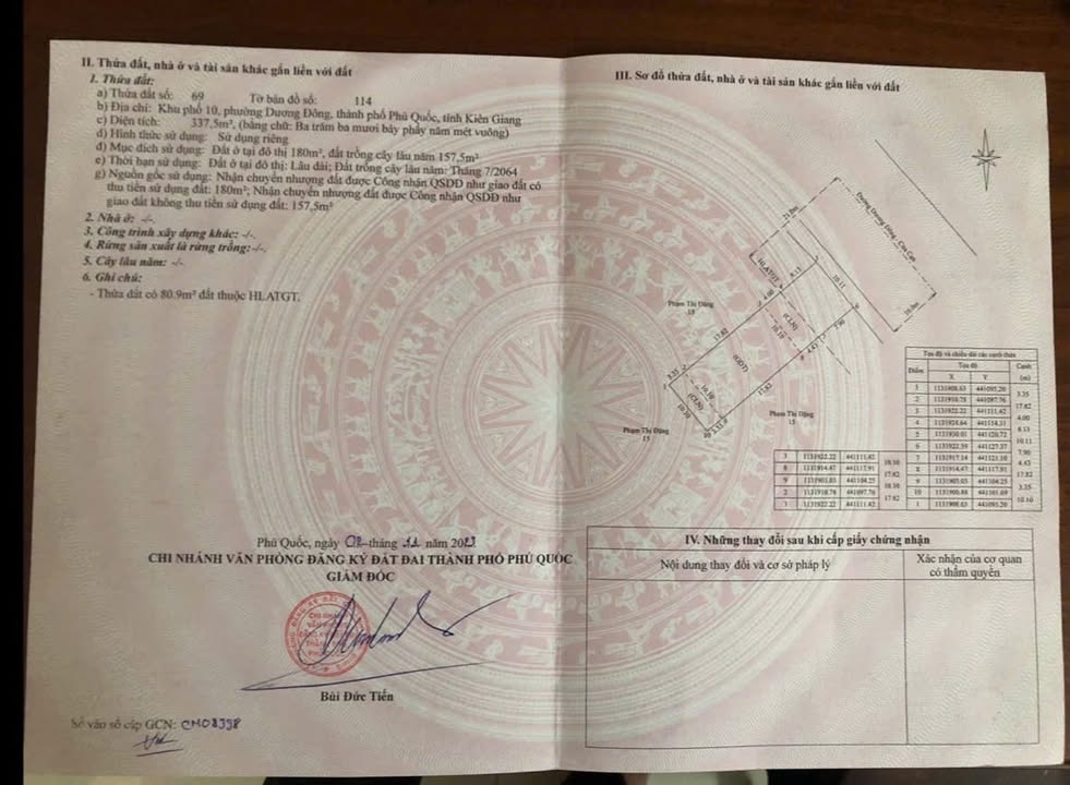 Đất nền Phú Quốc 337m² giá thỏa thuận - Mặt tiền Dương Đông Cửa Cạn thuận lợi kinh doanh!